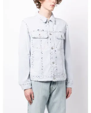 Diesel D-Barcy リップドデニムジャケット ブルー - サムネイル3