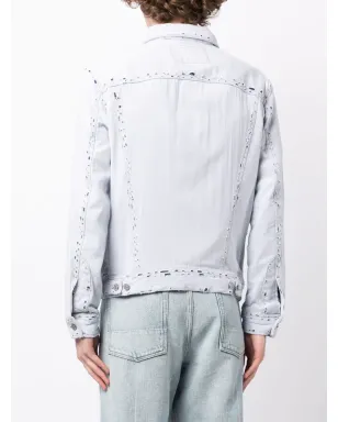 Diesel D-Barcy リップドデニムジャケット ブルー - サムネイル4