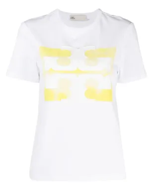 Tory Burch ロゴパッチコットンTシャツ ホワイト - サムネイル1