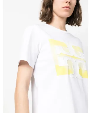 Tory Burch ロゴパッチコットンTシャツ ホワイト - サムネイル5