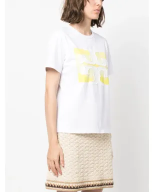 Tory Burch ロゴパッチコットンTシャツ ホワイト - サムネイル3