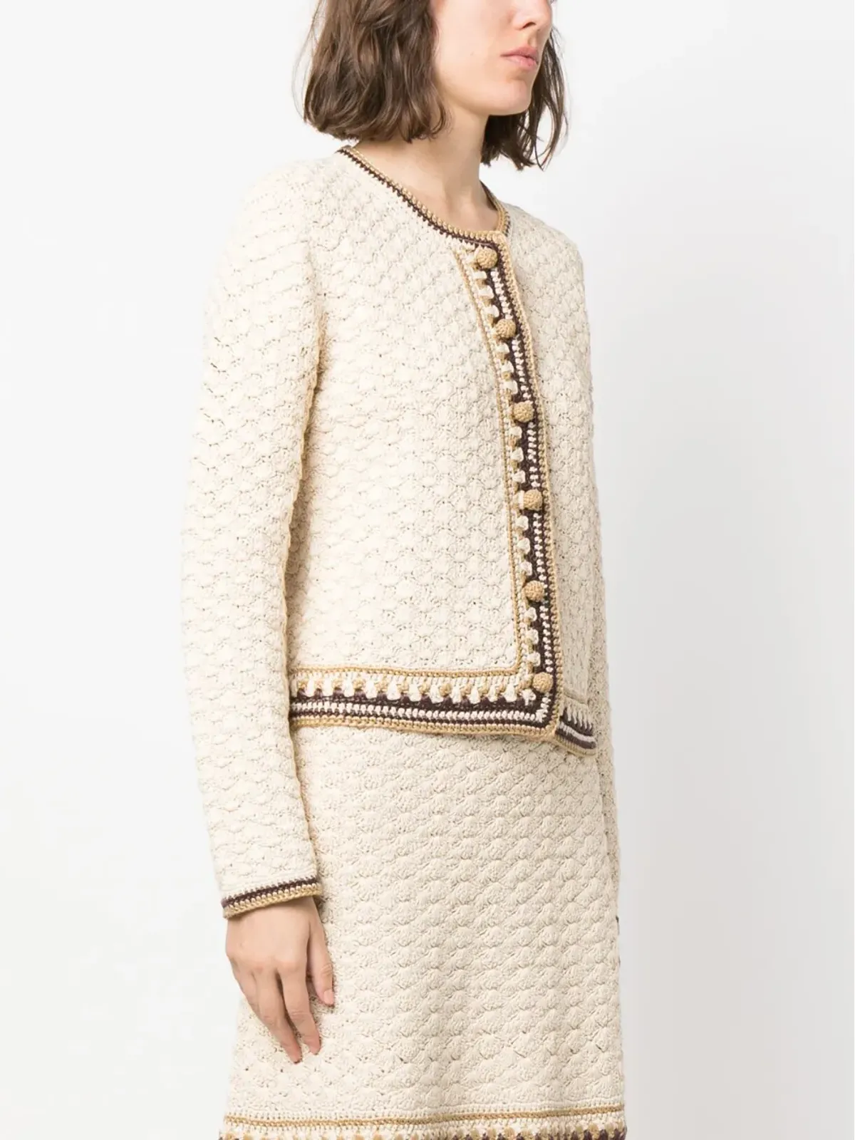 Tory Burch ラウンドネック ボタンアップ カーディガン - 画像3