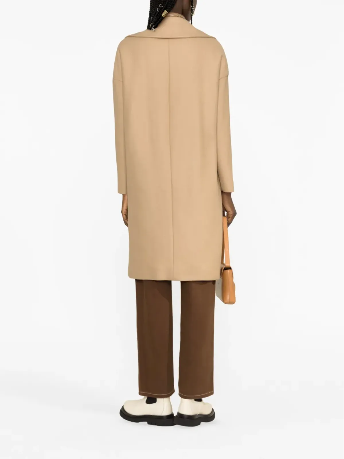 Herno パッド入りカラーのシングルブレストコート - 画像4