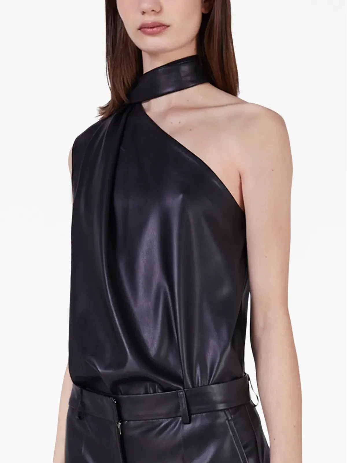 Stella McCartney スカーフ付きワンショルダートップ - 画像3