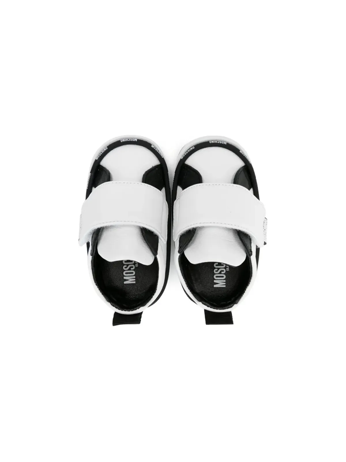 Moschino Kids ロゴトリム・タッチストラップスニーカー - ホワイト - 画像3