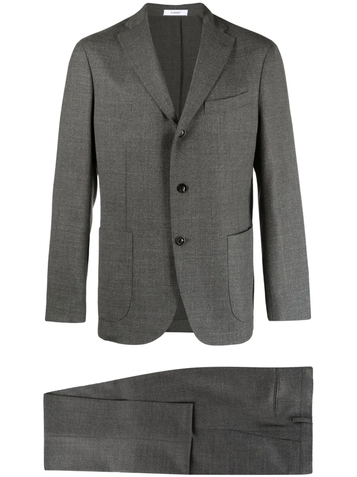Boglioli メランジ風シングルブレストスーツ（グレー） - 画像1