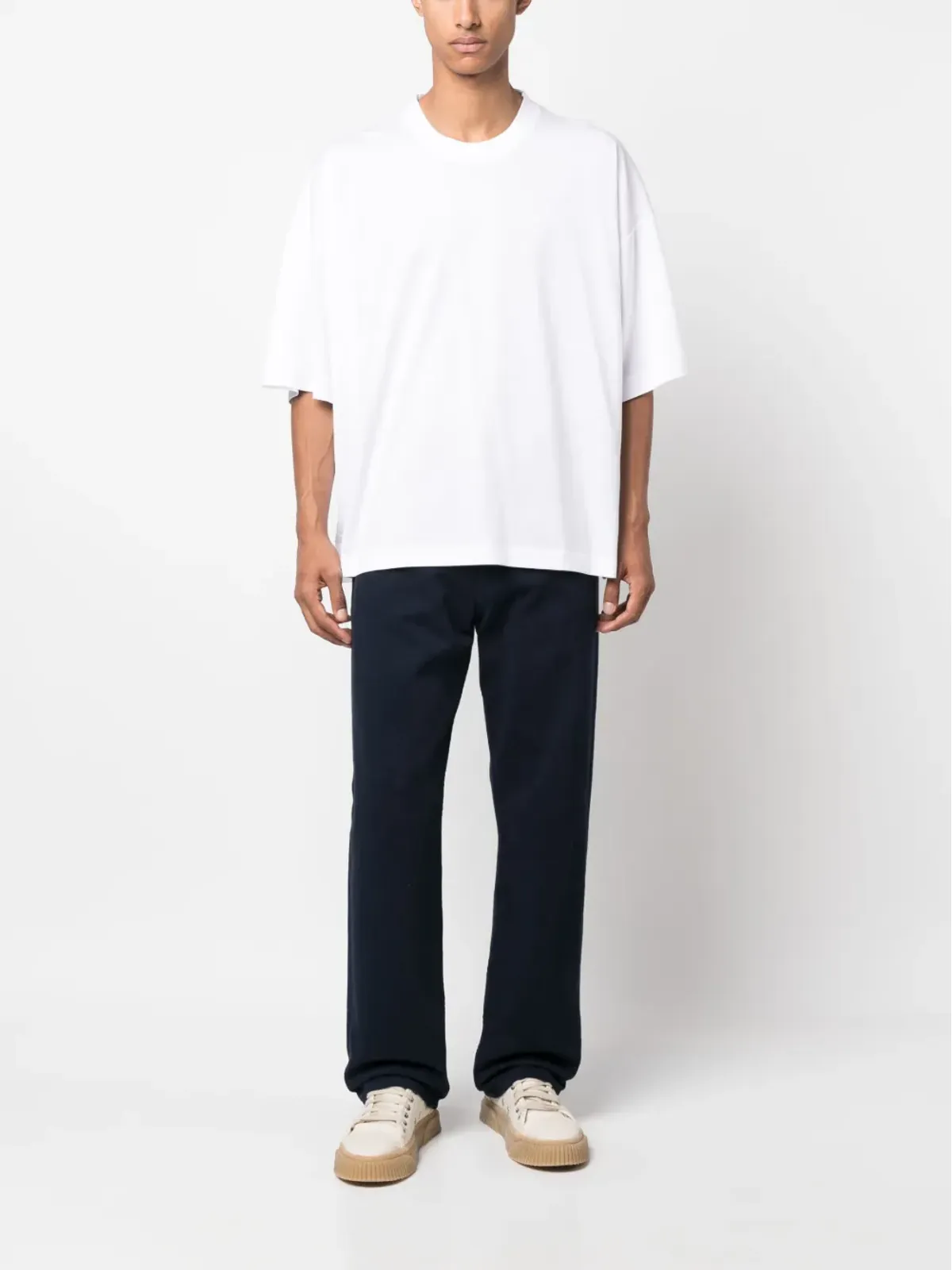 Studio Nicholson 半袖コットンTシャツ - ホワイト - 画像2