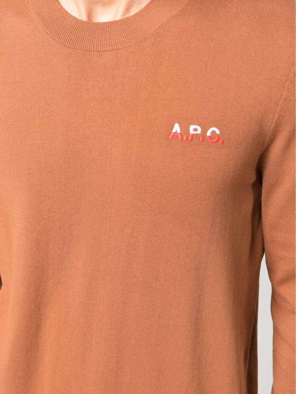 A.P.C. ロゴ刺繍入り 細編みニットジャンパー - 画像5