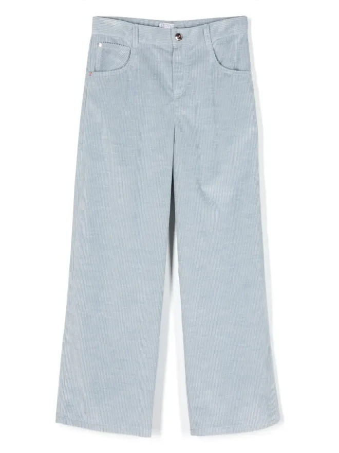 Brunello Cucinelli Kids Brunello Cucinelli Kids コーデュロイコットンパンツの商品画像