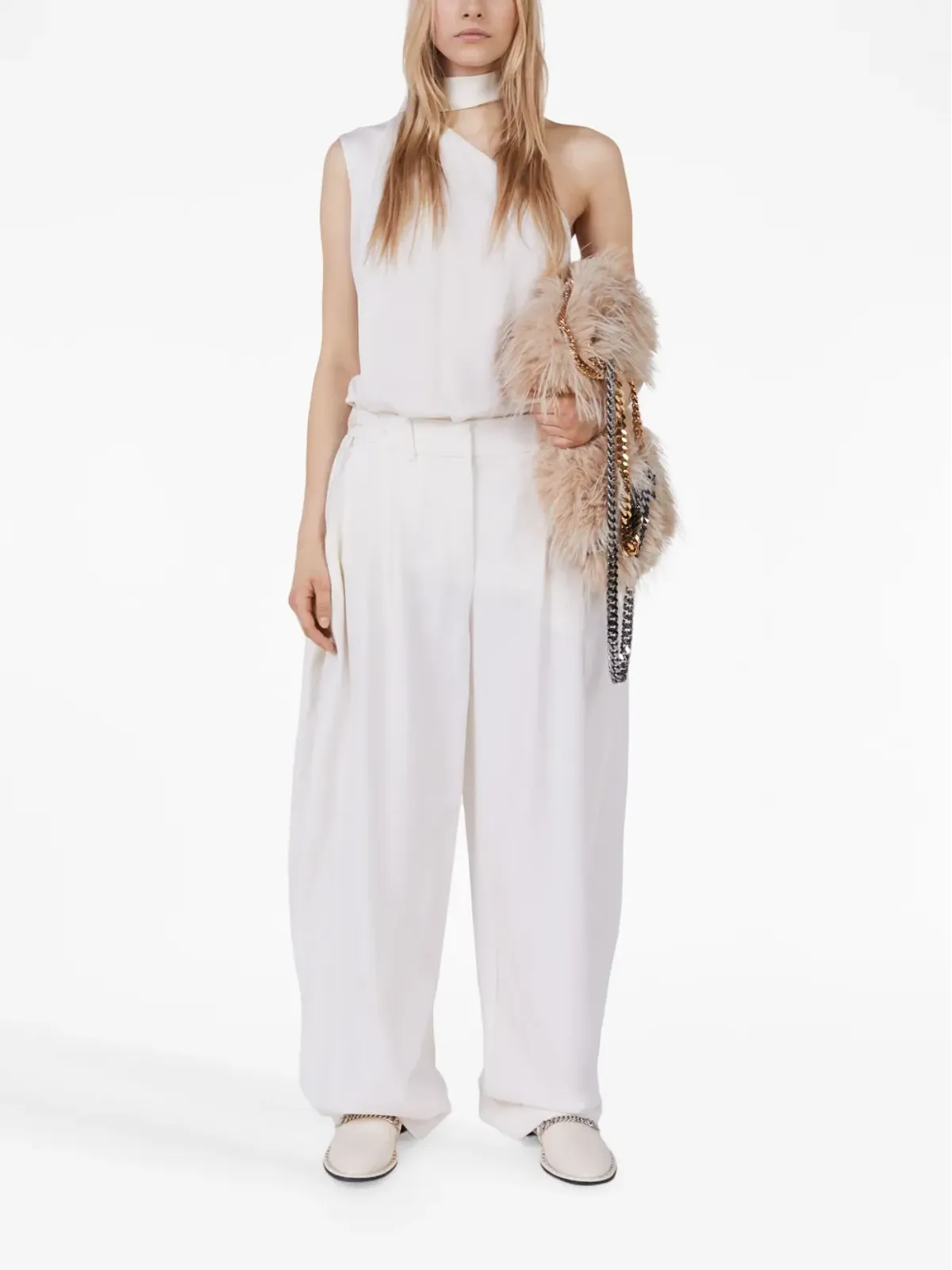 Stella McCartney ネックストラップ付きワンショルダーブラウス - 画像2