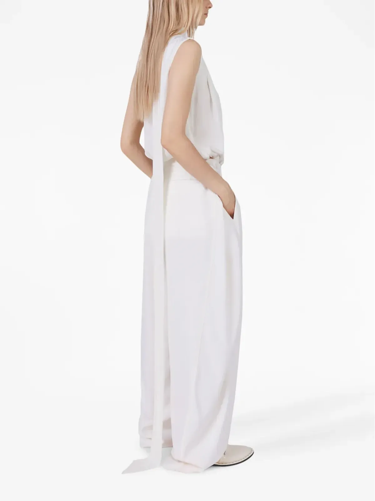 Stella McCartney ネックストラップ付きワンショルダーブラウス - 画像3