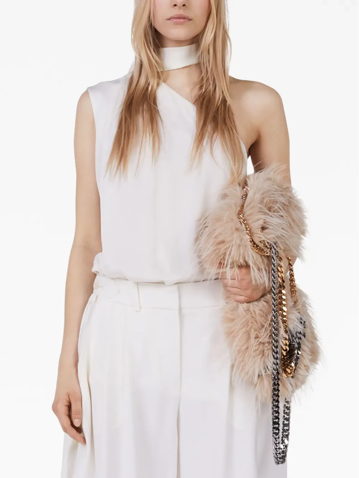 Stella McCartney ネックストラップ付きワンショルダーブラウス - 画像4