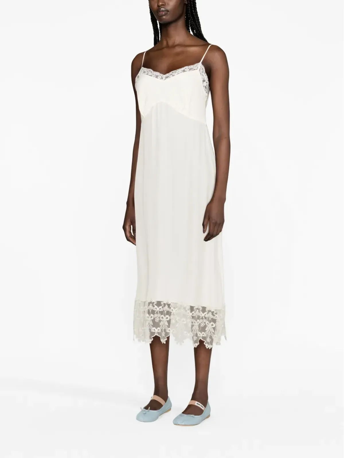 Simone Rocha レーストリム ミディドレス - 画像2