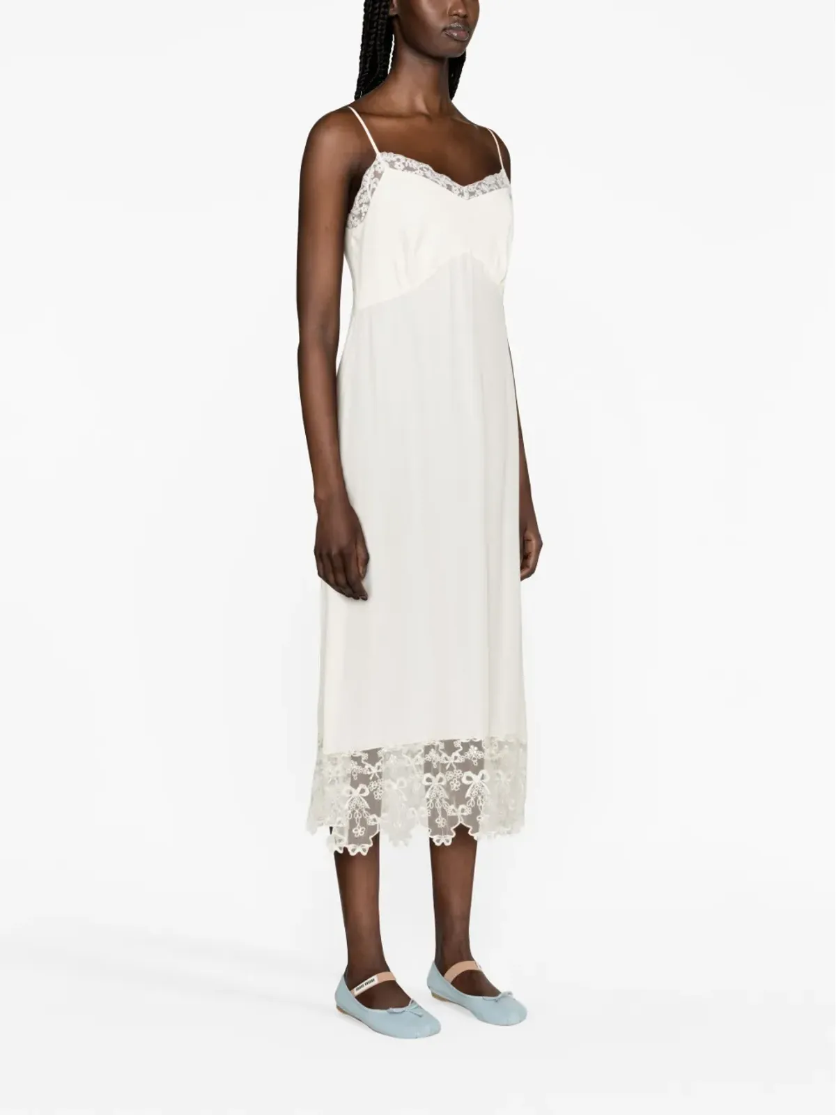 Simone Rocha レーストリム ミディドレス - 画像4