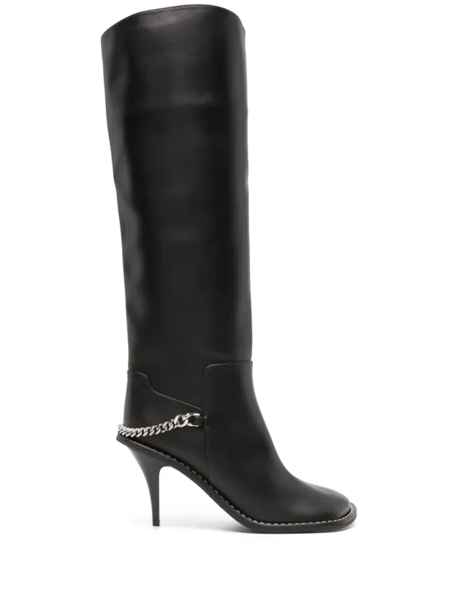 Stella McCartney Stella McCartney Ryder フェイクレザー膝丈ブーツ ブラックの商品画像