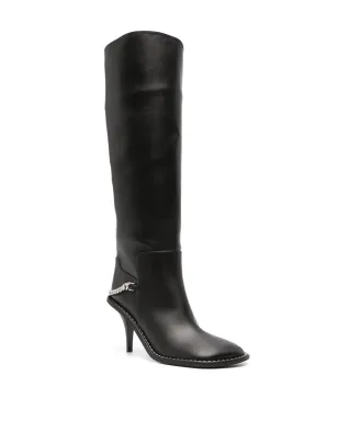 Stella McCartney Ryder フェイクレザー膝丈ブーツ ブラック - サムネイル2