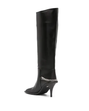 Stella McCartney Ryder フェイクレザー膝丈ブーツ ブラック - サムネイル3