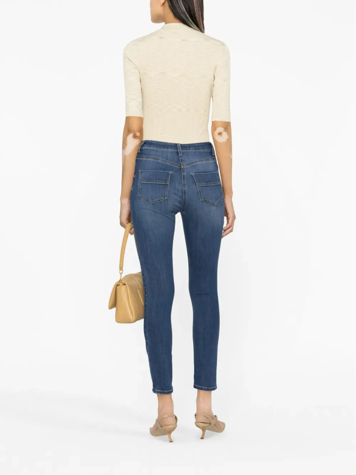 Elisabetta Franchi ミッドライズ・スキニー・ジーンズ - 画像3