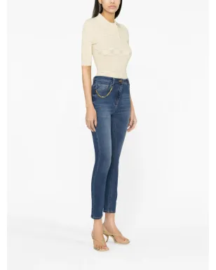 Elisabetta Franchi ミッドライズ・スキニー・ジーンズ - サムネイル4