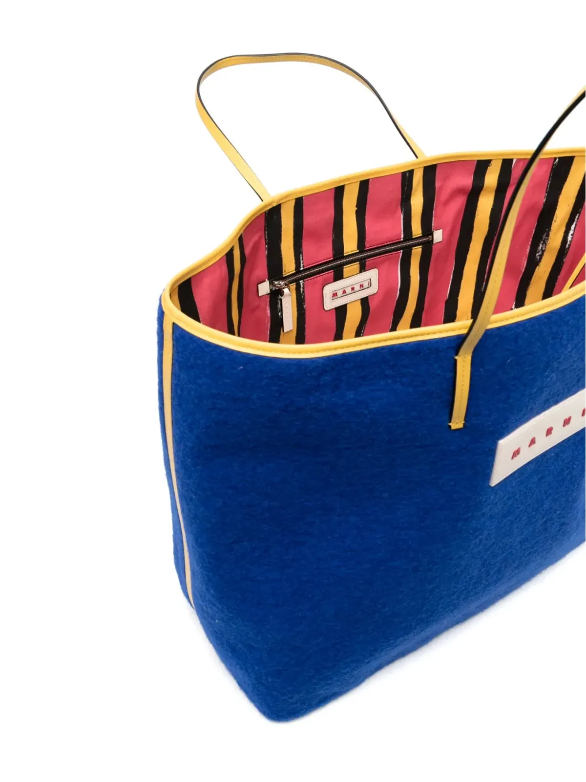 Marni フェルテッドリバーシブル トートバッグ ブルー - 画像5