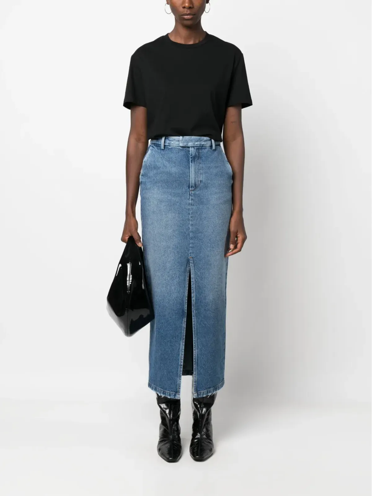 WARDROBE.NYC クルーネック コットン Tシャツ - ブラック - 画像2