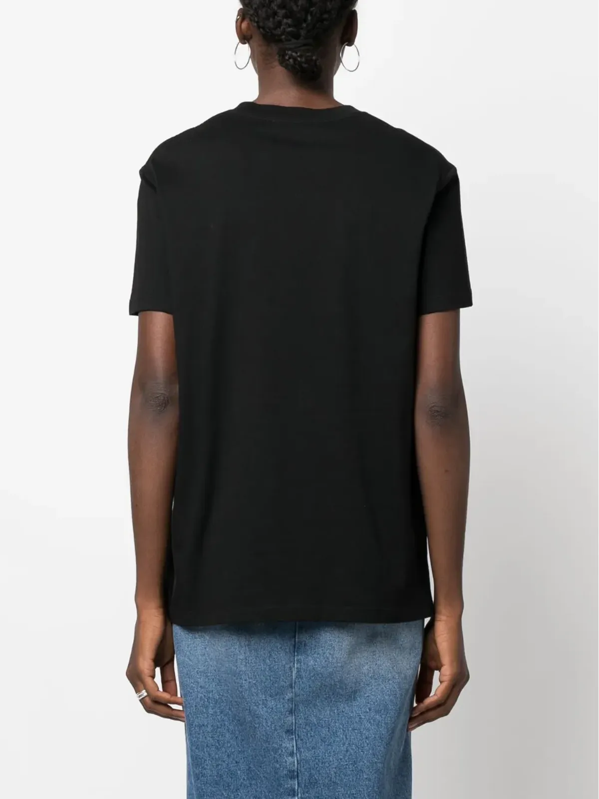WARDROBE.NYC クルーネック コットン Tシャツ - ブラック - 画像4