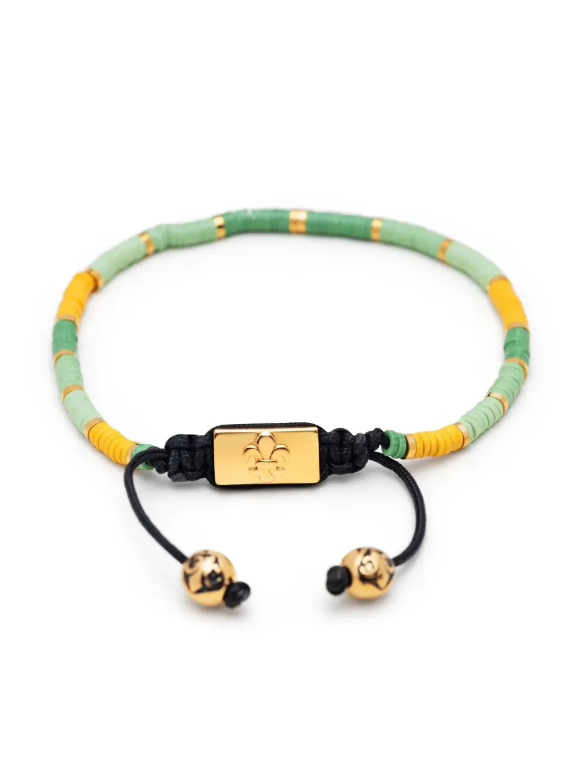 Nialaya Jewelry ロゴプレート付きビーズブレスレット - 画像3
