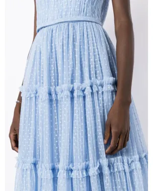Lethicia Bronstein イザベラ ストラップレス チュール ガウン - ブルー - サムネイル5