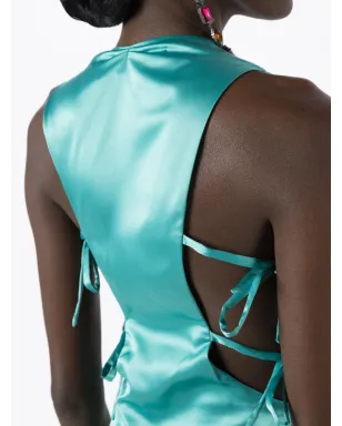 Lethicia Bronstein テレス サテンマキシドレス - Green - サムネイル5