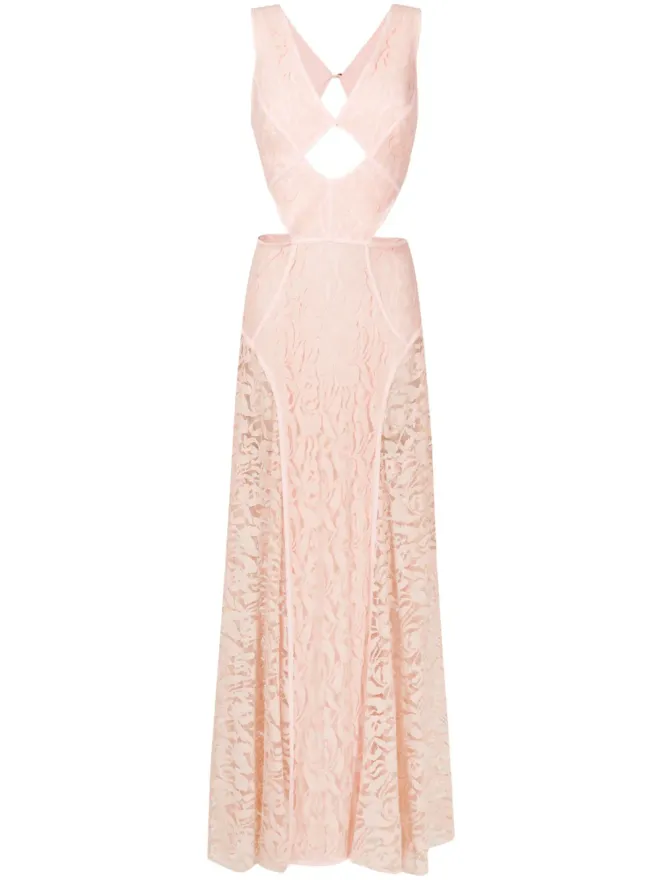 Lethicia Bronstein Lethicia Bronstein Puppis IV floral-lace gown - Pinkの商品画像