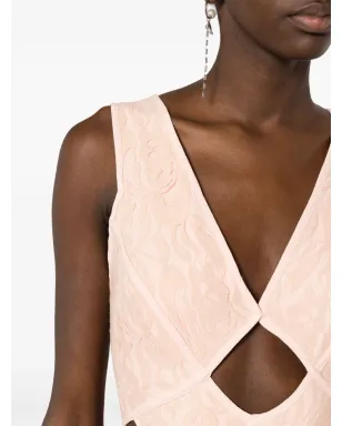 Lethicia Bronstein Puppis IV floral-lace gown - Pink - サムネイル5