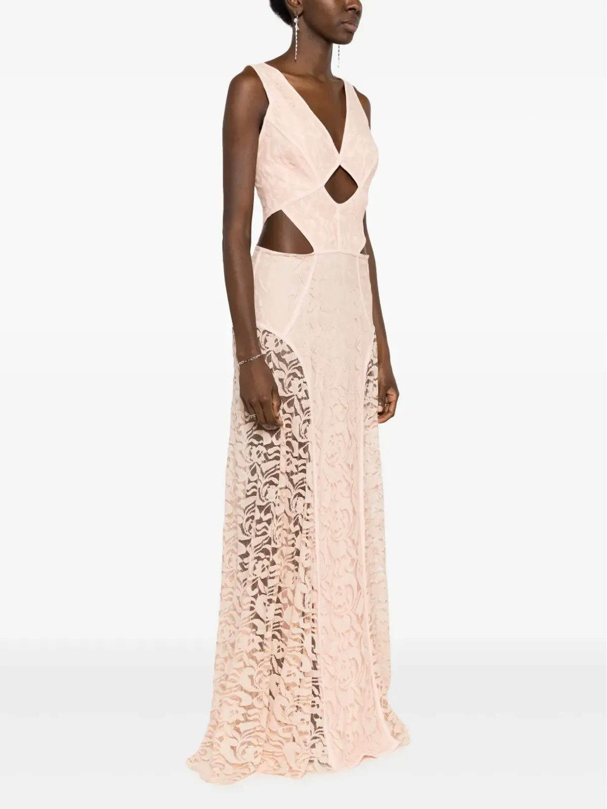 Lethicia Bronstein Puppis IV floral-lace gown - Pink - 画像3