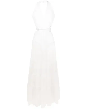 Lethicia Bronstein Milena sheer-panel maxi dress - White - サムネイル1