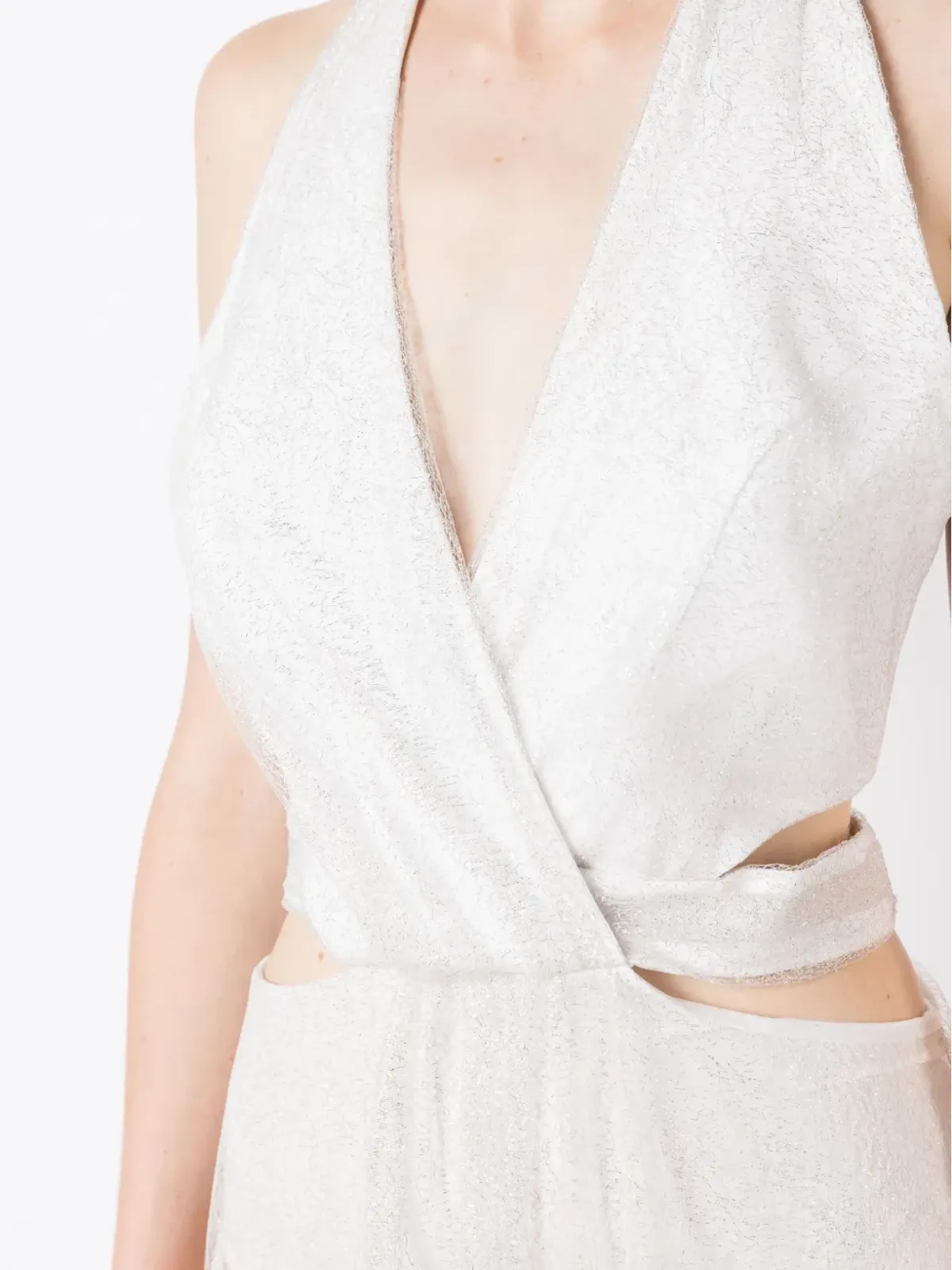 Lethicia Bronstein Milena sheer-panel maxi dress - White - 画像5