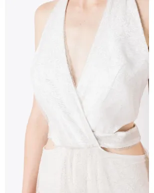 Lethicia Bronstein Milena sheer-panel maxi dress - White - サムネイル5