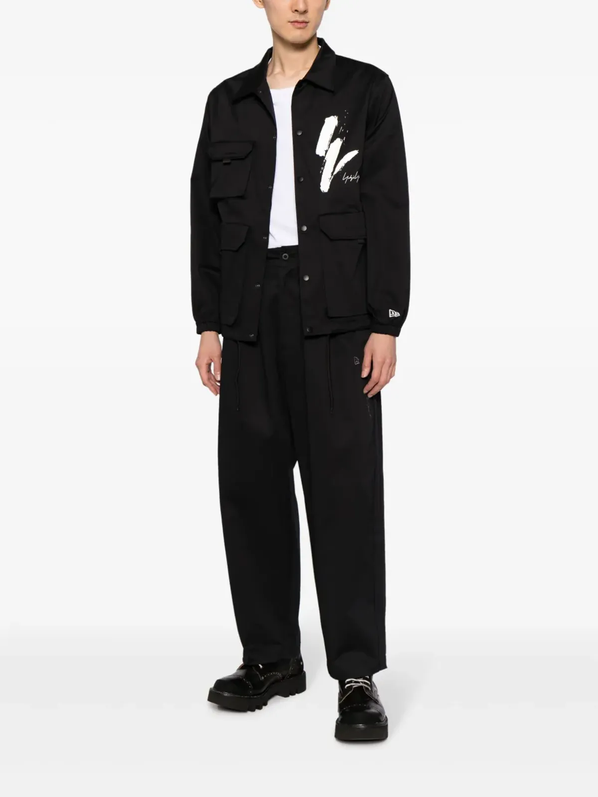 Yohji Yamamoto x New Era プリーツディテールパンツ - 画像2
