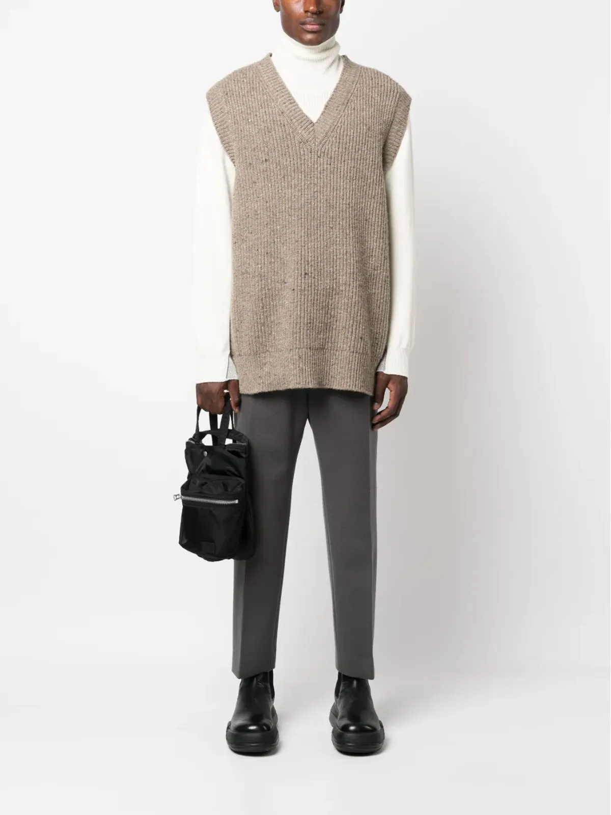 sacai ウール テーラード クロップドパンツ - 画像2