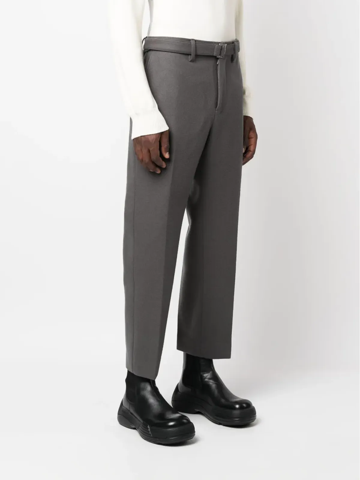 sacai ウール テーラード クロップドパンツ - 画像3
