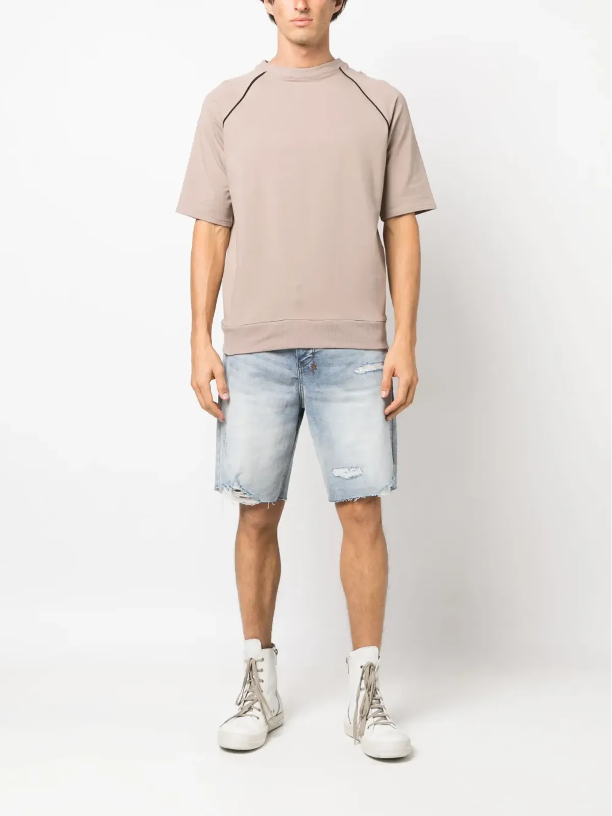 Alchemy ラグランスリーブ コットン混紡 Tシャツ - Neutrals - 画像2