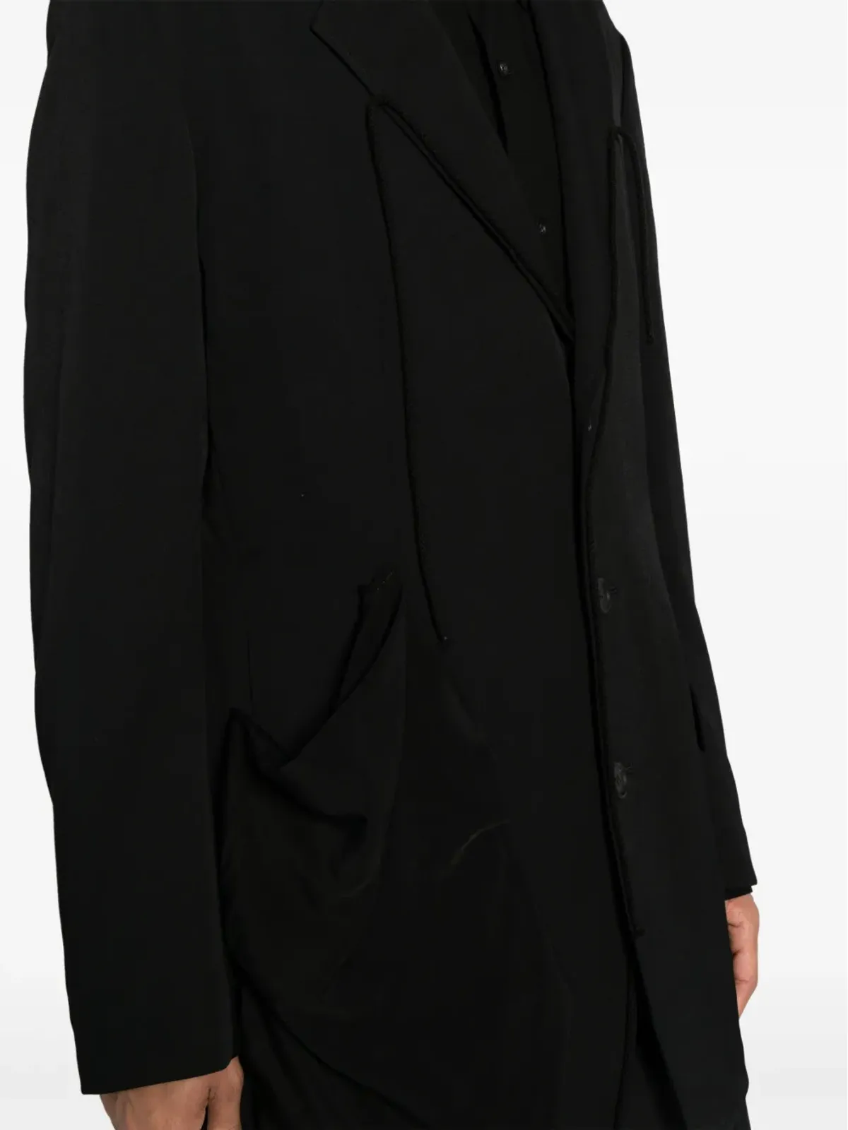 Yohji Yamamoto ノッチドラペル ウールブレザー - 画像5