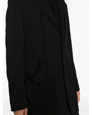 Yohji Yamamoto ノッチドラペル ウールブレザー - サムネイル5