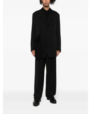 Yohji Yamamoto ノッチドラペル ウールブレザー - サムネイル2