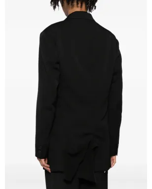 Yohji Yamamoto ノッチドラペル ウールブレザー - サムネイル4