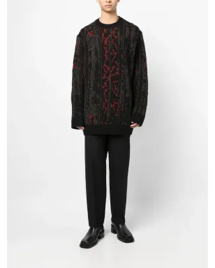Yohji Yamamoto パターン柄インターシャニットジャンパー - サムネイル2