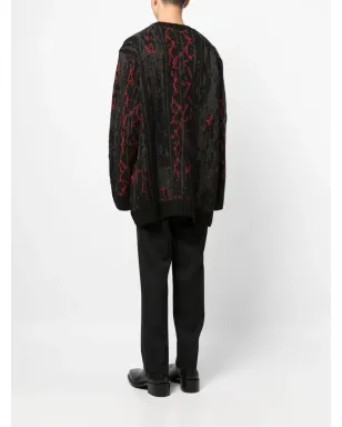 Yohji Yamamoto パターン柄インターシャニットジャンパー - サムネイル4