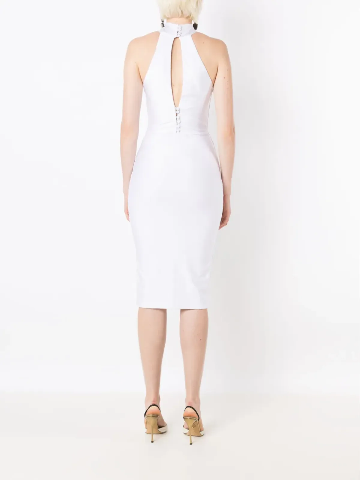 Lethicia Bronstein オードリー カットアウト ミディドレス - 画像4