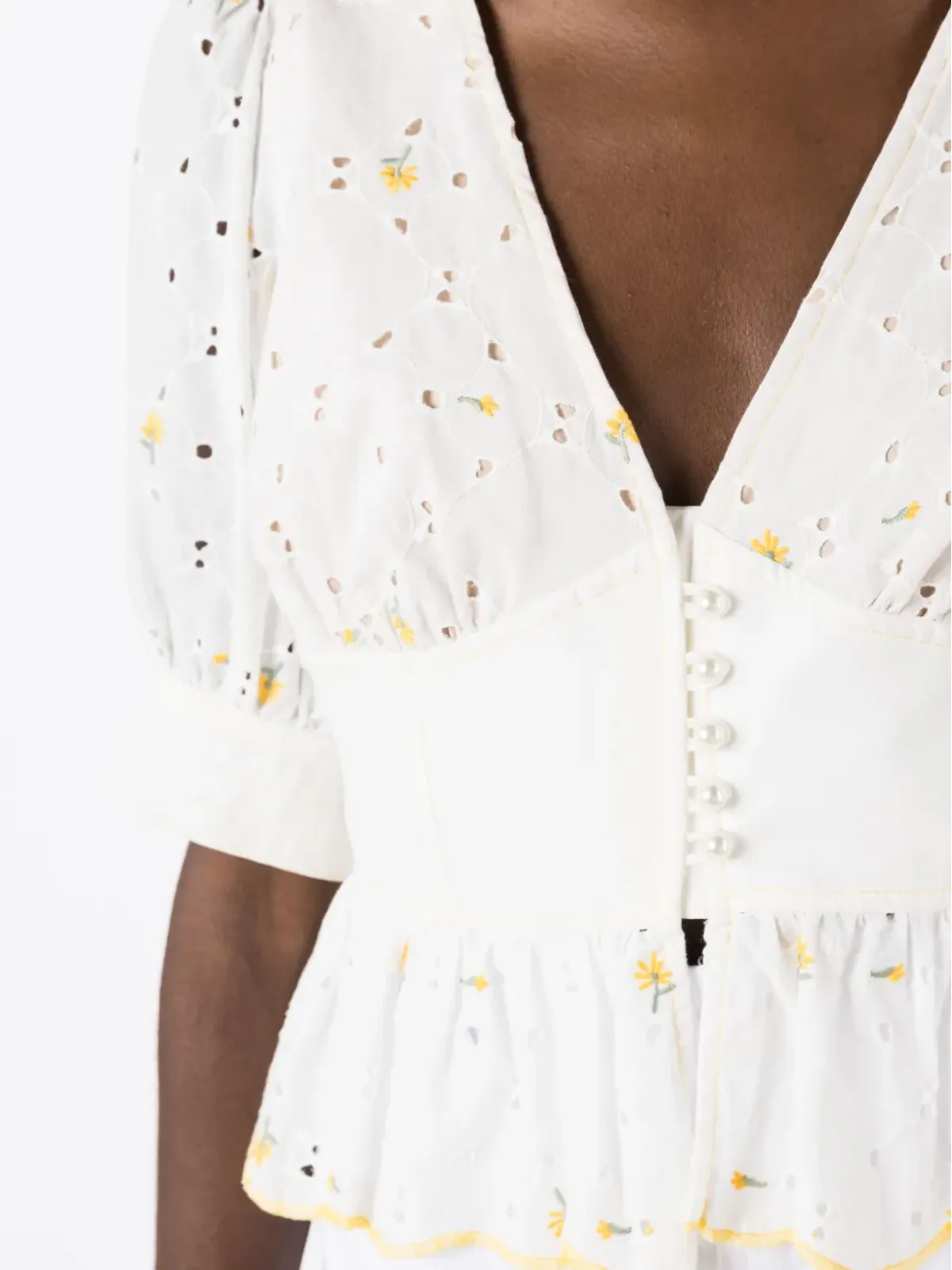 Lethicia Bronstein Margarida broderie blouse - 画像5