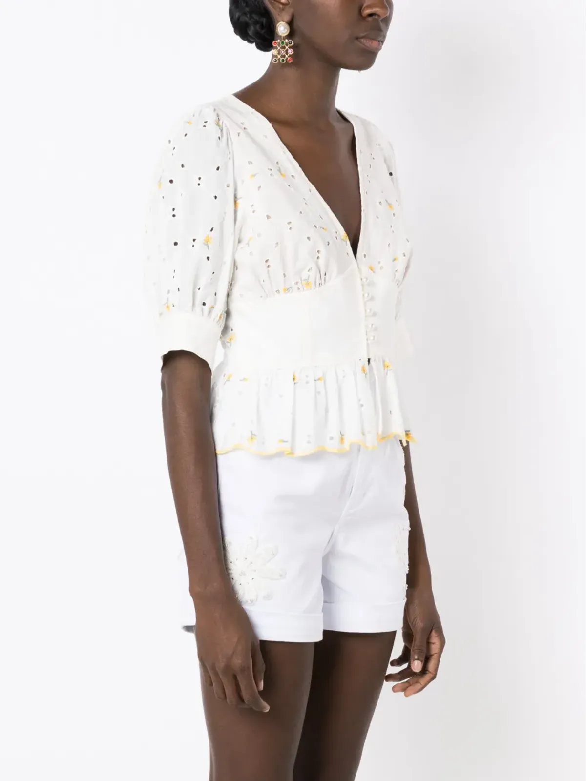 Lethicia Bronstein Margarida broderie blouse - 画像3