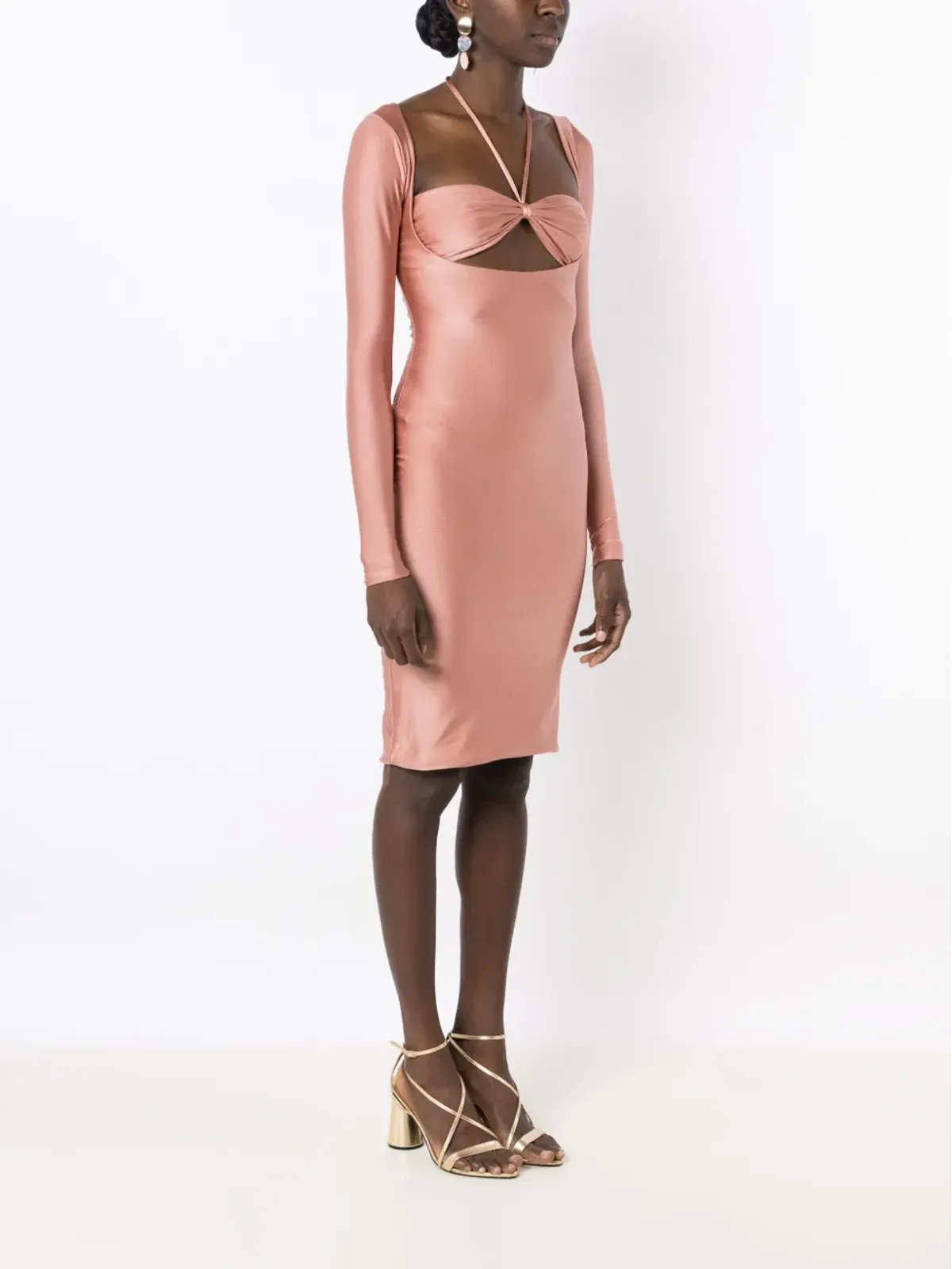 Lethicia Bronstein Marylinカットアウトミディドレス - 画像3