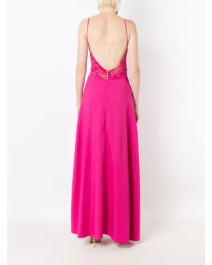 Lethicia Bronstein Georgia lace-detail maxi dress - Pink - サムネイル4